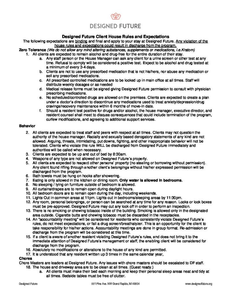 2023 Designed Future House Rules Designed Future